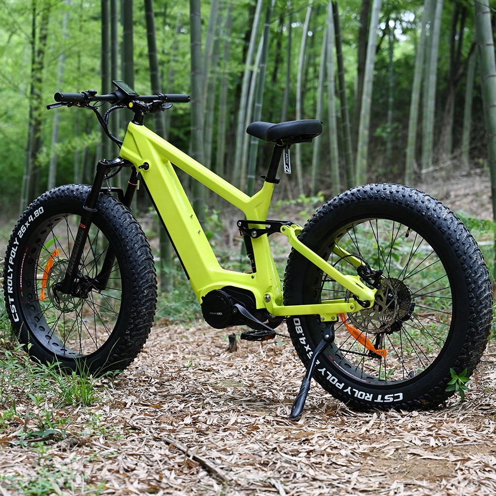 Kohlefaser-Elektrofahrrad 1000 W/1200 W Mid-Drive-Motorrad Truckrun Fat Tire Bike