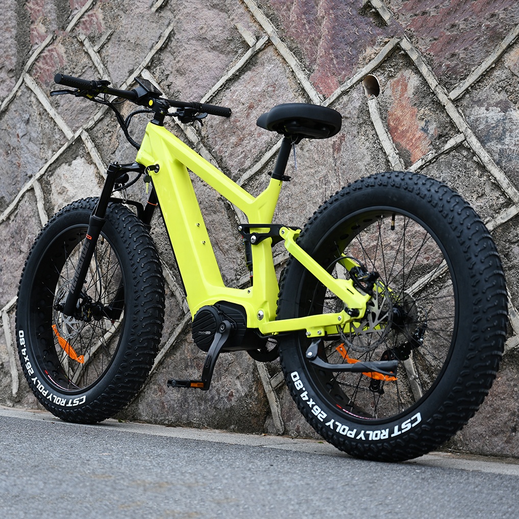 Kohlefaser-Elektrofahrrad 1000 W/1200 W Mid-Drive-Motorrad Truckrun Fat Tire Bike