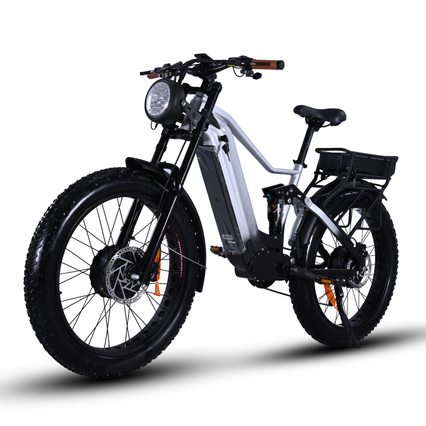 Leistungsstarkes Dual -Motor -Elektrobike mit Dual -Batterie 52 V 1000W+1000W Fettreifenmodell für den Verkauf