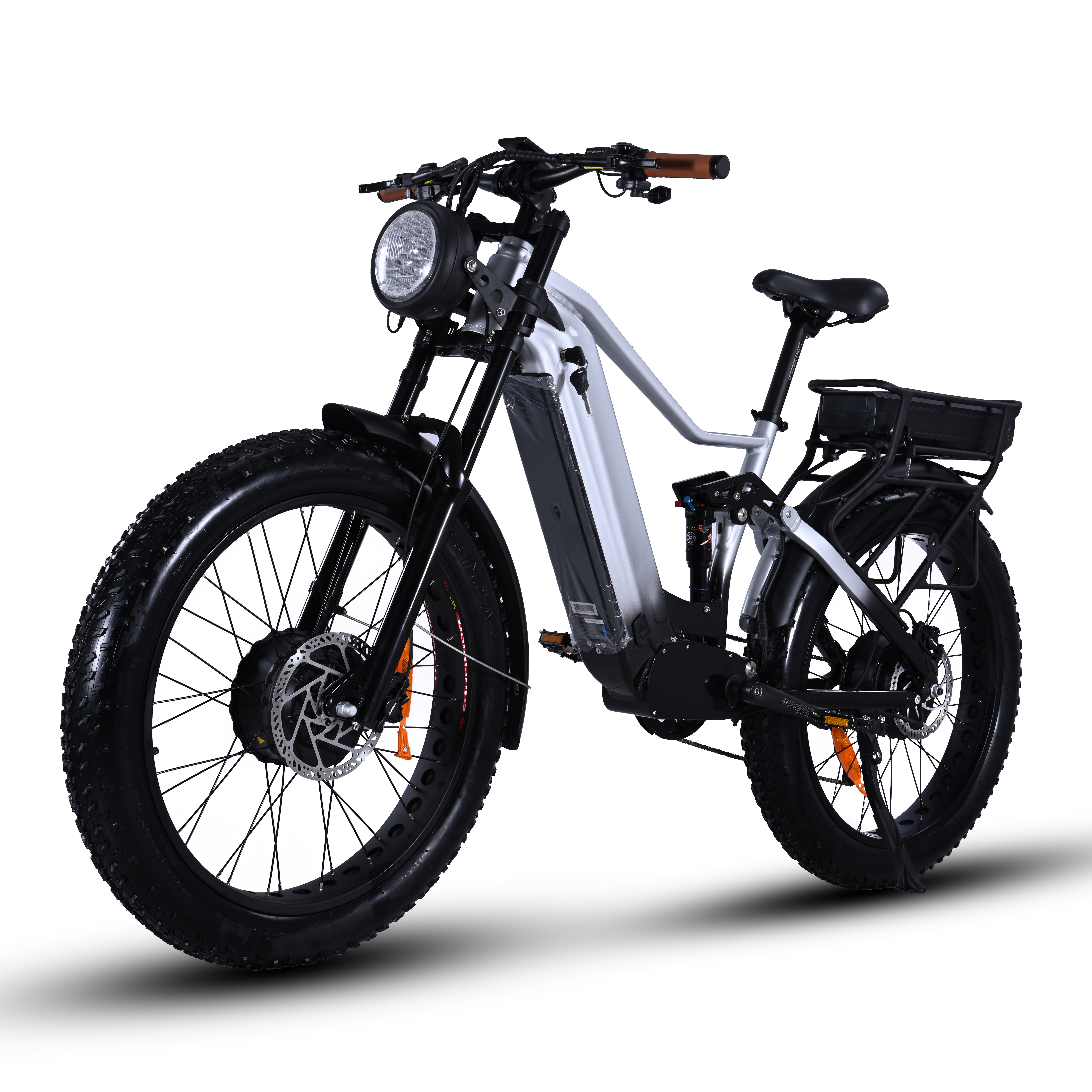 Leistungsstarkes Dual -Motor -Elektrobike mit Dual -Batterie 52 V 1000W+1000W Fettreifenmodell für den Verkauf