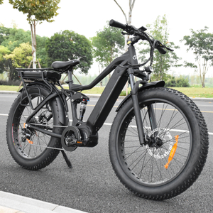 Doppelbatterie-Fat-Tire-Fahrrad mit größerer Reichweite, Jagdfahrrad, vollgefedertes Elektrofahrrad 