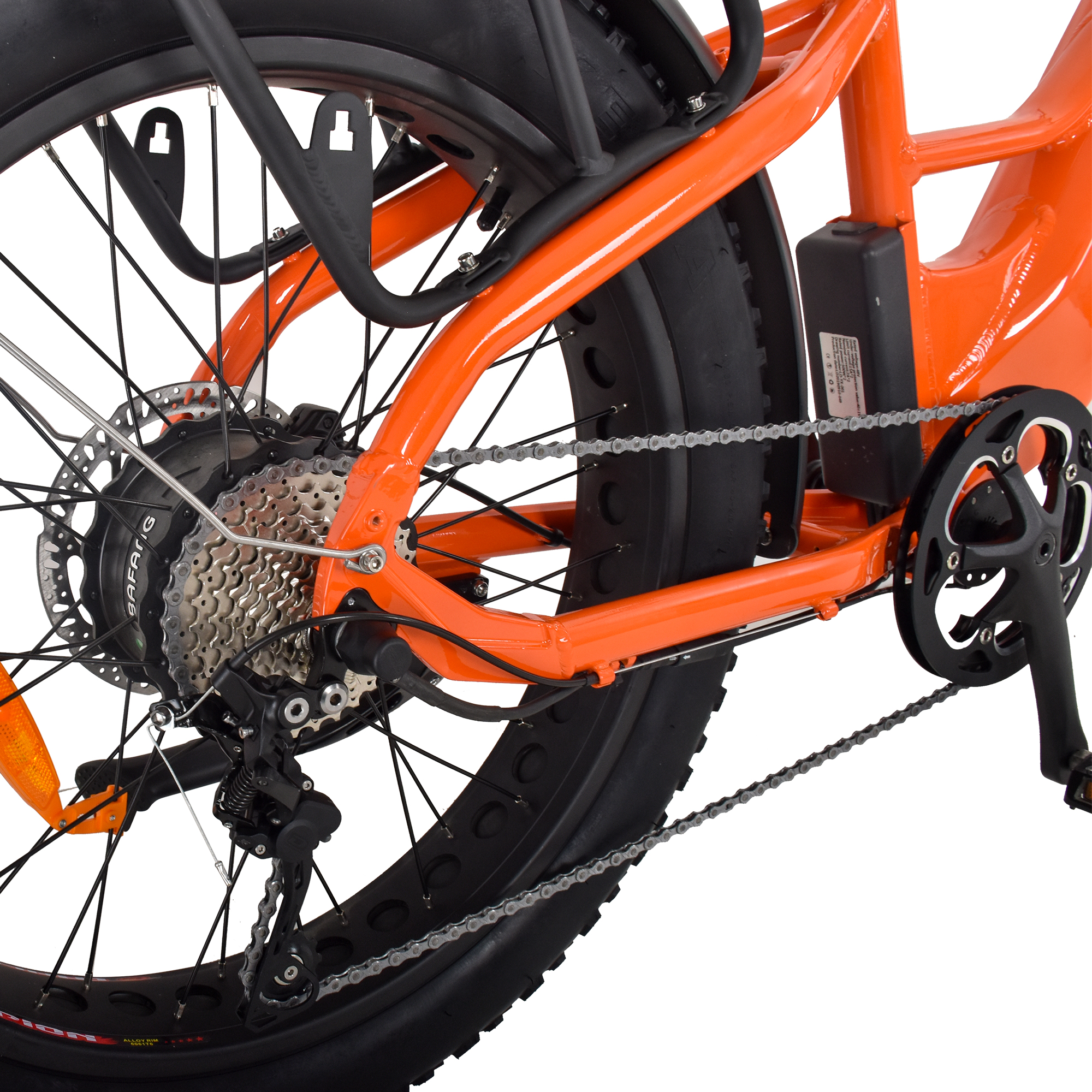 Hinterradnabenmotor-Design, 24-Zoll-Fettreifen-E-Modell, Step-Through-Design-Elektrofahrrad