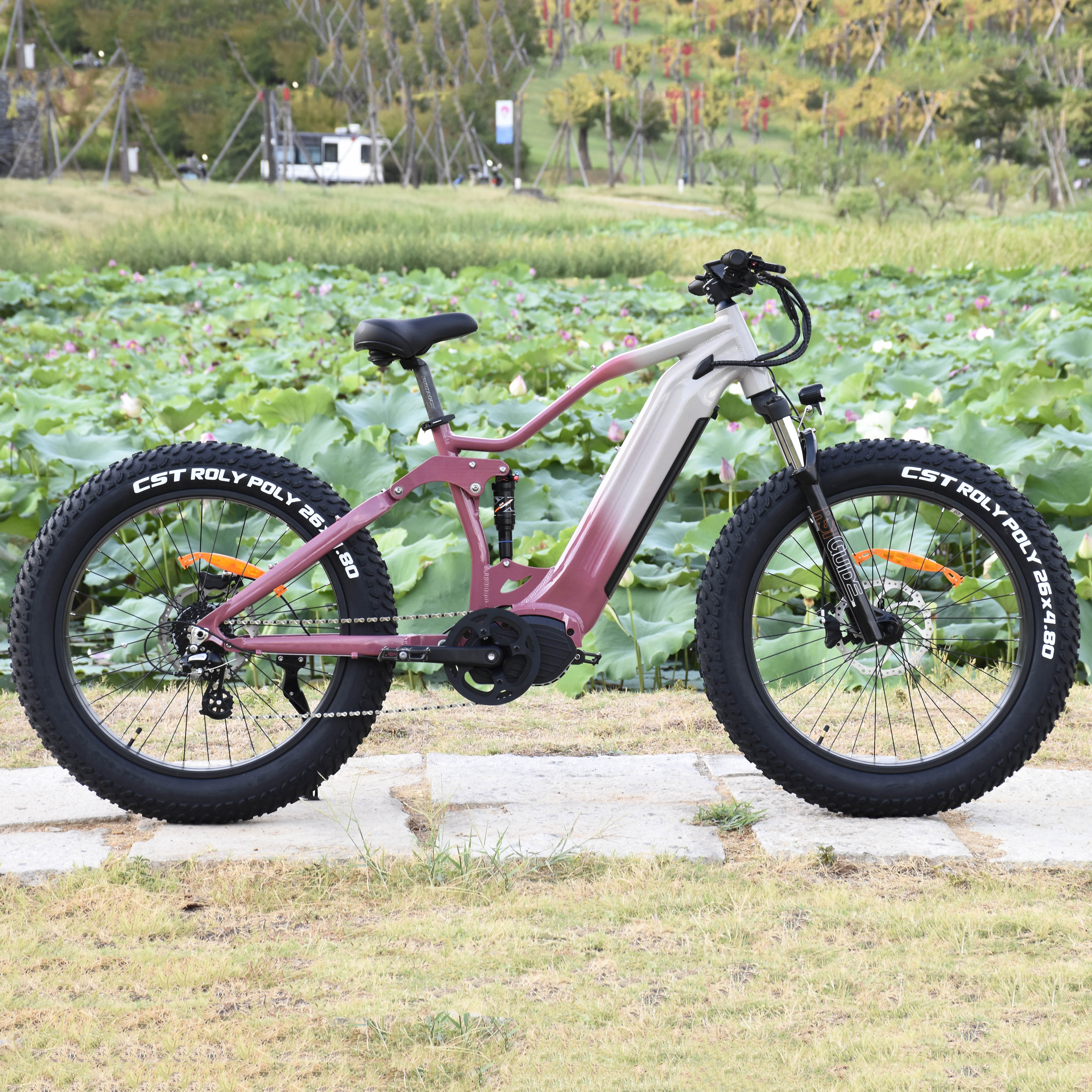 1000W/1200W Truckrun Mittelmotor-Elektrofahrrad Einzel-/Doppelbatterie-Option Fat Tire Elektrofahrrad