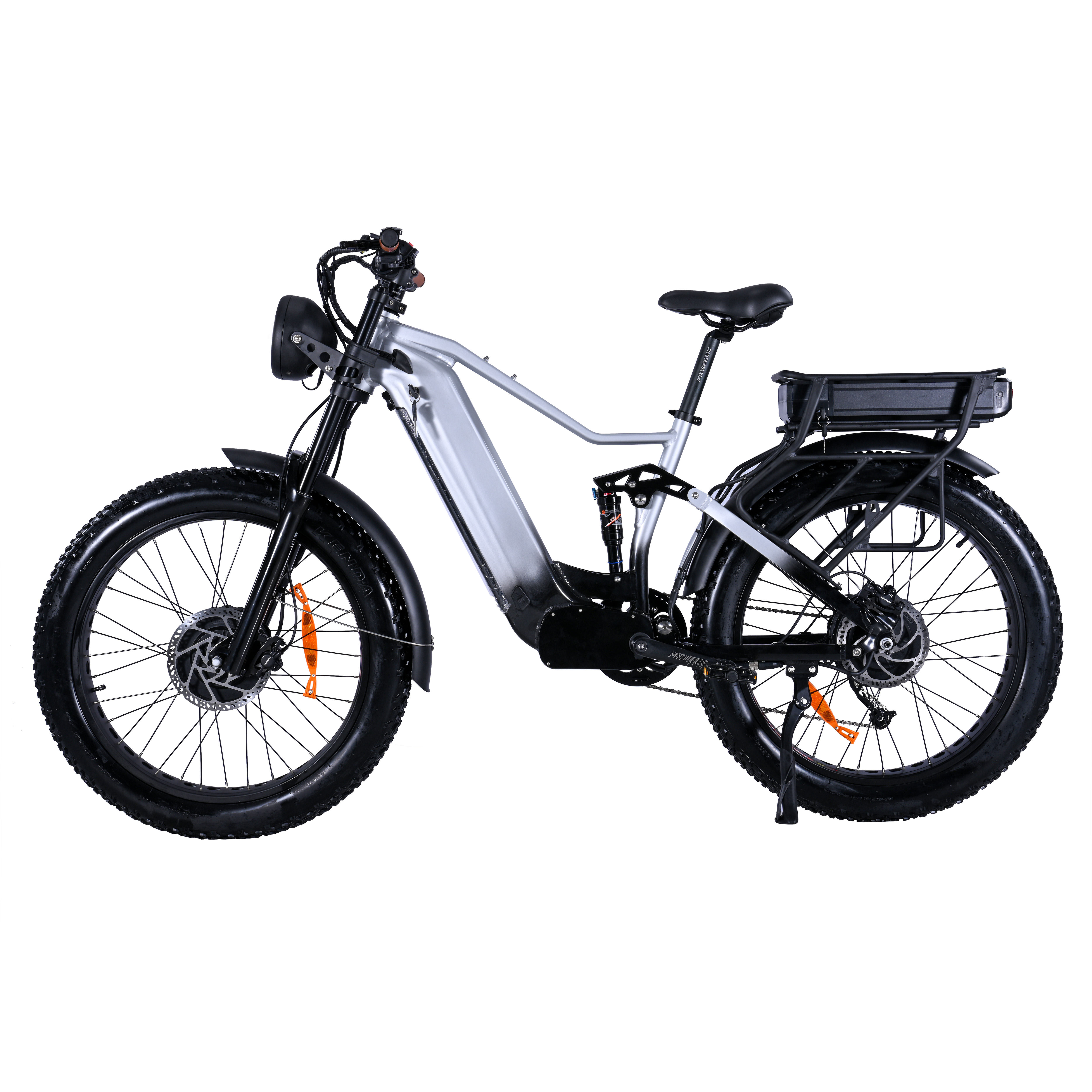 Leistungsstarkes Dual -Motor -Elektrobike mit Dual -Batterie 52 V 1000W+1000W Fettreifenmodell für den Verkauf