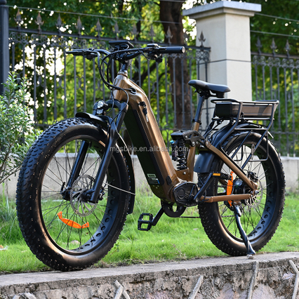 Treten Sie durch Design Electric Fat Tire Bike 26 'Zoll Reifen Single/Dual -Batterie -Elektrofahrrad zum Verkauf