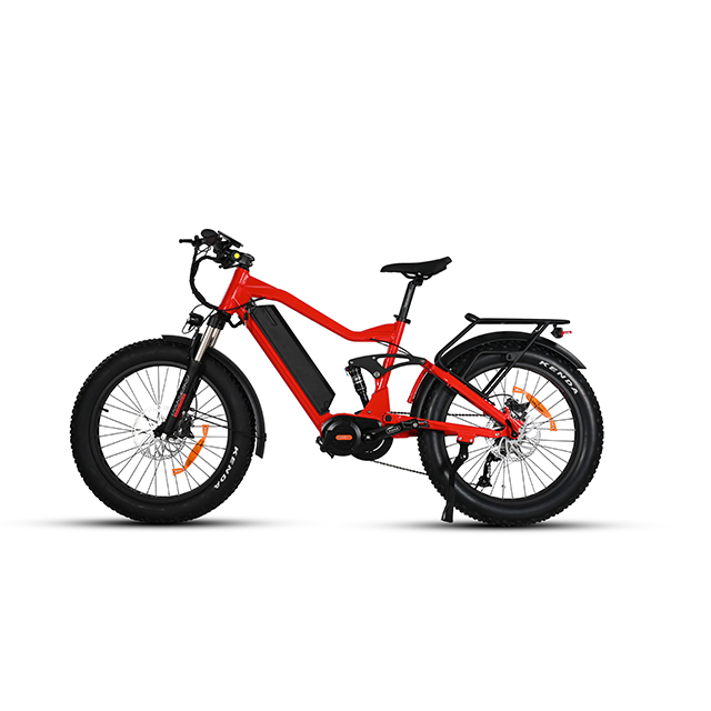 24-Zoll-Fettreifen-Fahrrad Leistungsstarkes Jagd-1000-W-Mittelmotorrad M620 Bafang-Motor