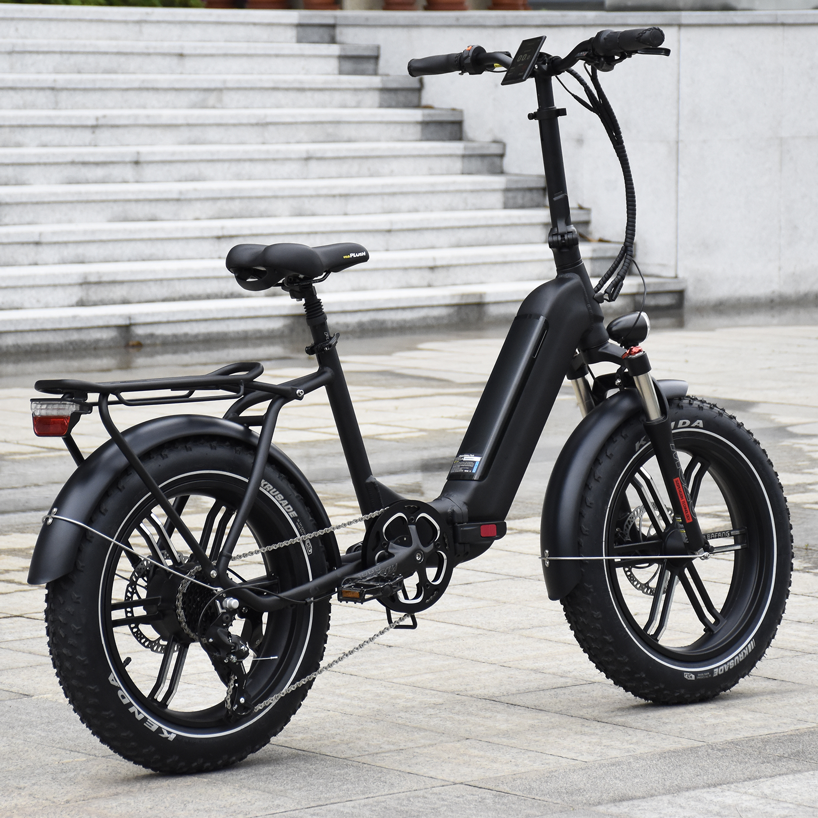 Faltbares 20-Zoll-Motorrad mit versteckter Batterie und Hinterradnabe und 7-Gang-Getriebe