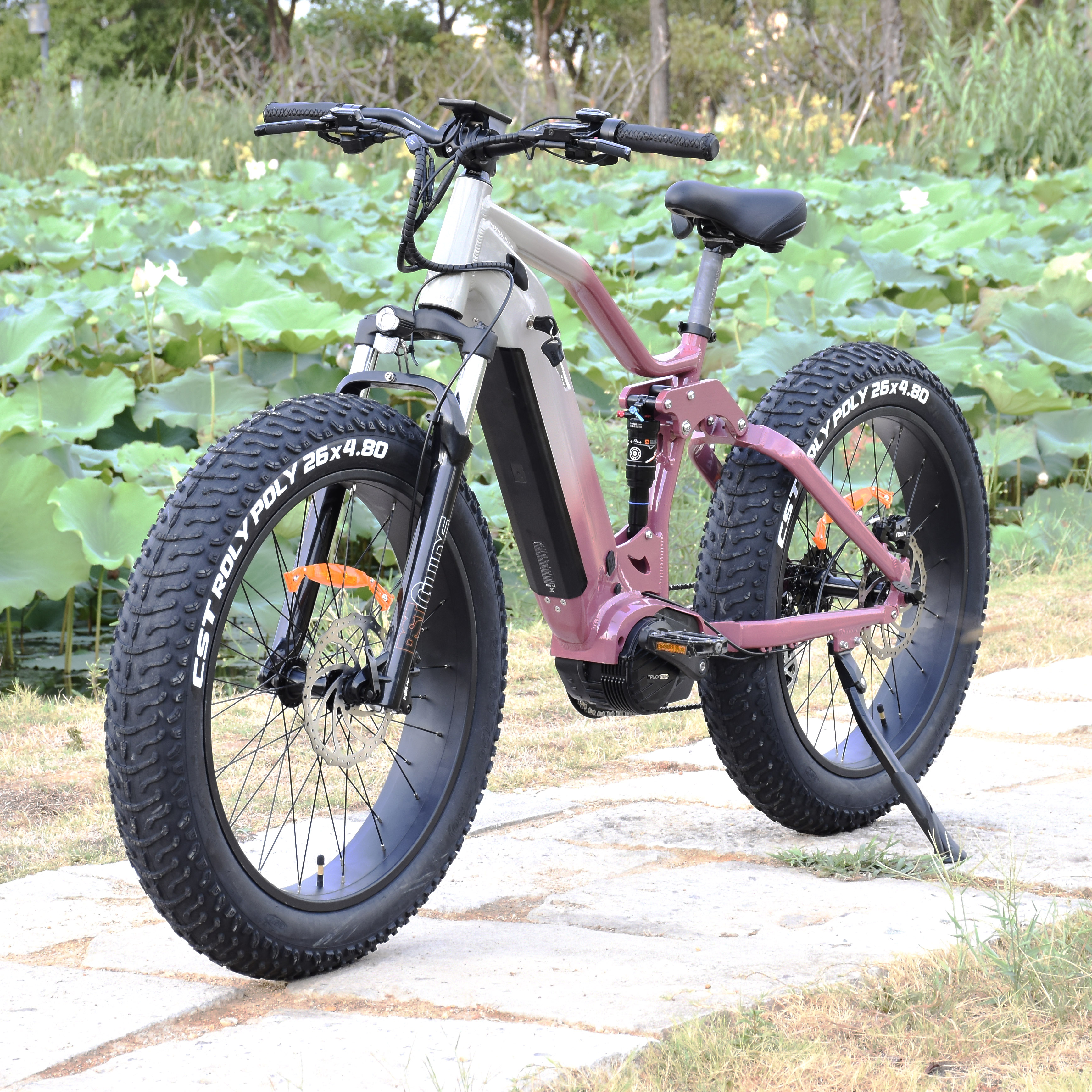 1000W/1200W Truckrun Mittelmotor-Elektrofahrrad Einzel-/Doppelbatterie-Option Fat Tire Elektrofahrrad