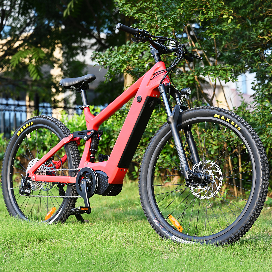 Kohlefaser -Elektrofahrrad 1000W/1200 W Mittelfahrradfahrradfahrradwagen MTB