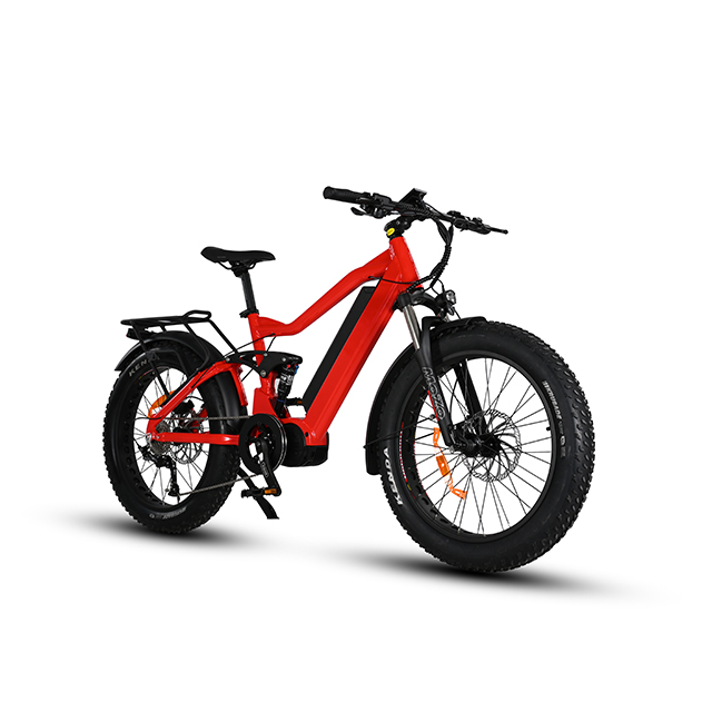 24-Zoll-Fettreifen-Fahrrad Leistungsstarkes Jagd-1000-W-Mittelmotorrad M620 Bafang-Motor
