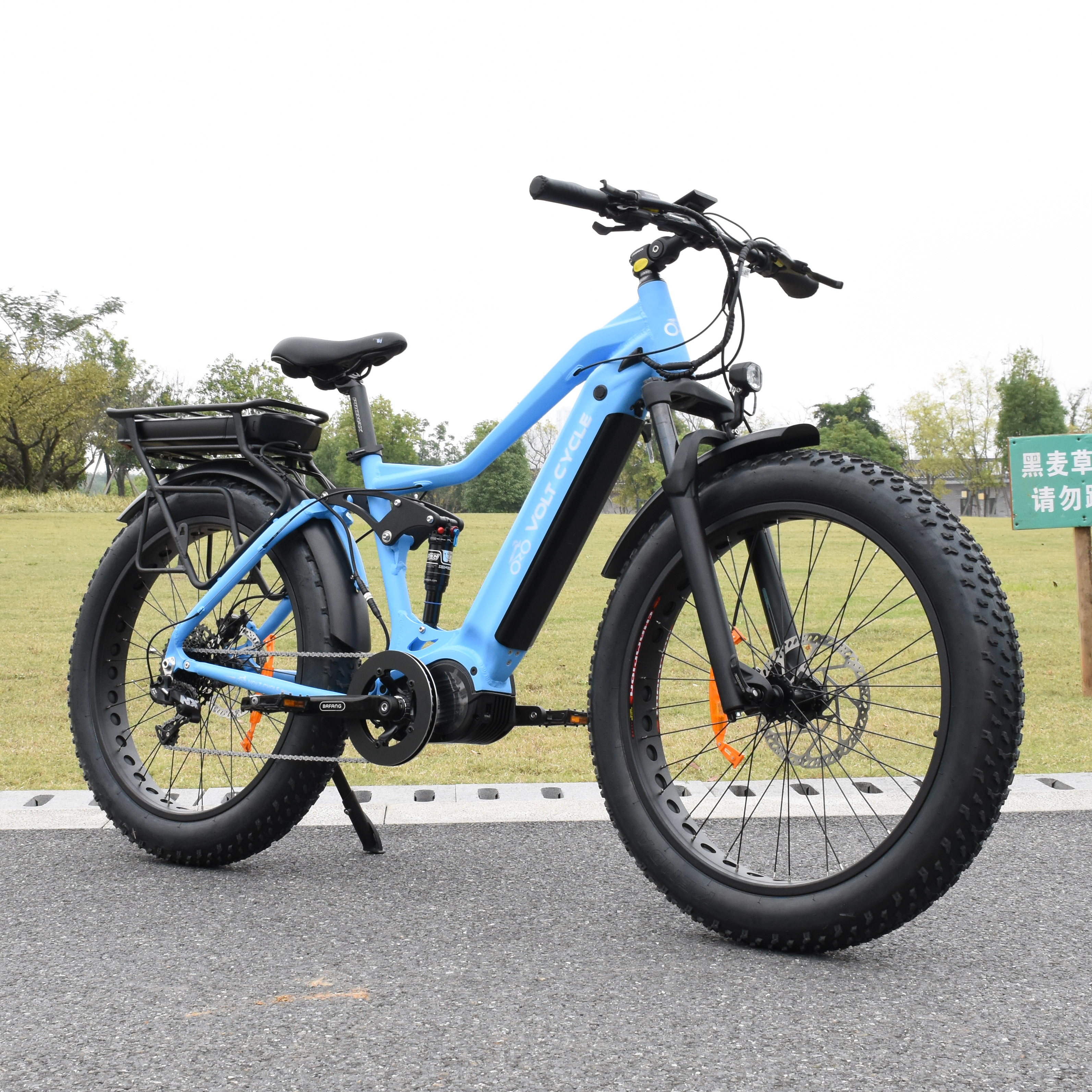 Doppelbatterie-Fat-Tire-Fahrrad mit größerer Reichweite, Jagdfahrrad, vollgefedertes Elektrofahrrad 