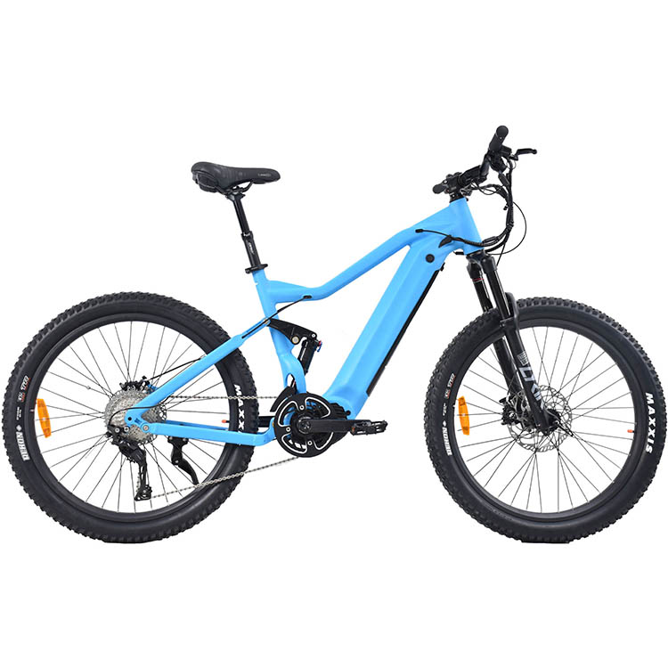 500-W-Mittelmotor-Mountain-Elektrofahrrad mit vollgefedertem MTB-Design