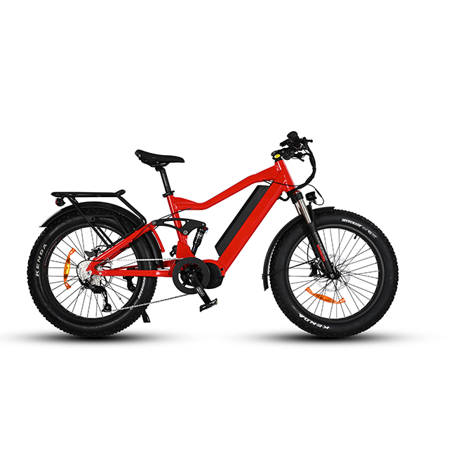 24-Zoll-Fettreifen-Fahrrad Leistungsstarkes Jagd-1000-W-Mittelmotorrad M620 Bafang-Motor