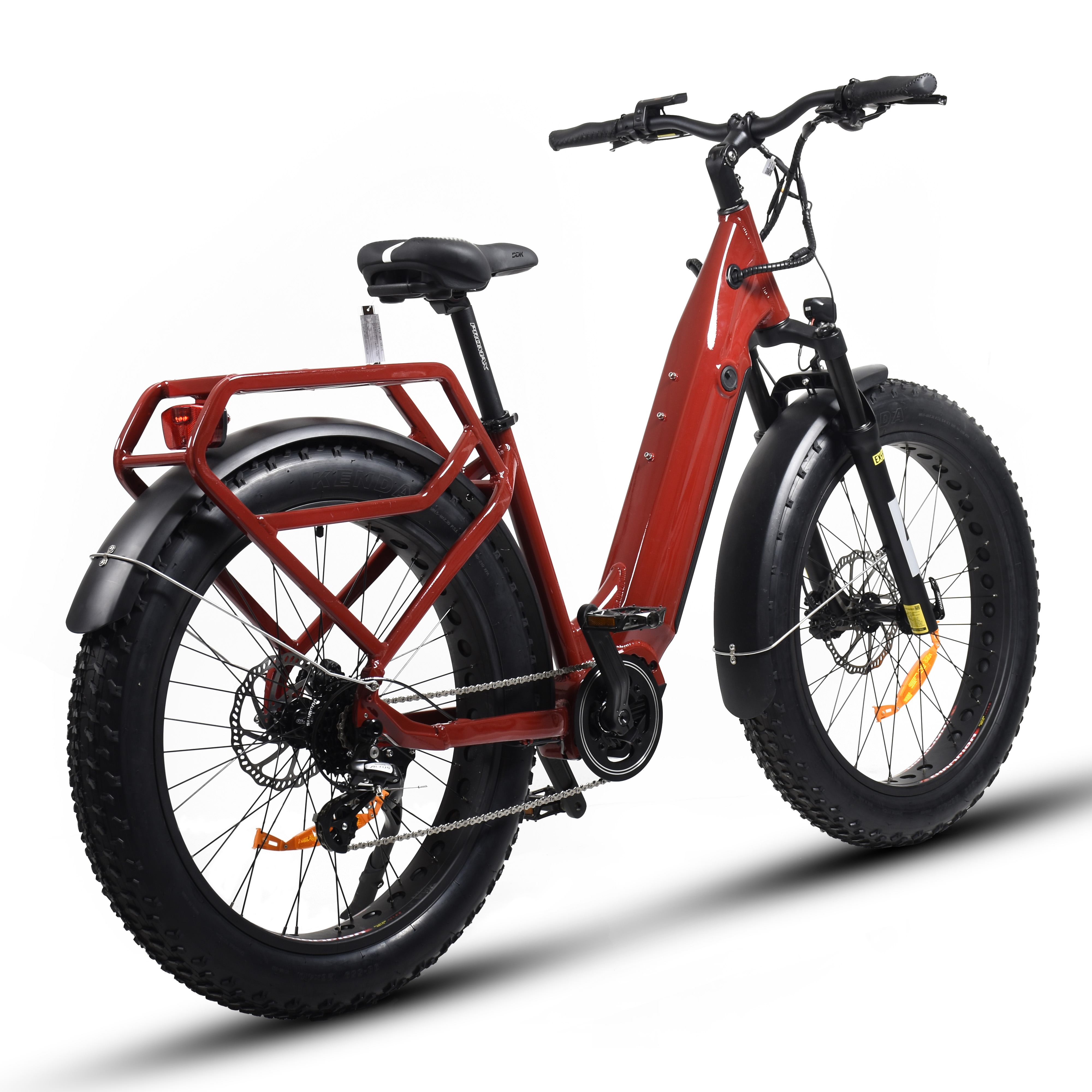 Step-Through-Bike-Elektro-26-Zoll-Fat-Reifen-Fahrrad Bafang 500W Mittelmotor-Elektrofahrrad 