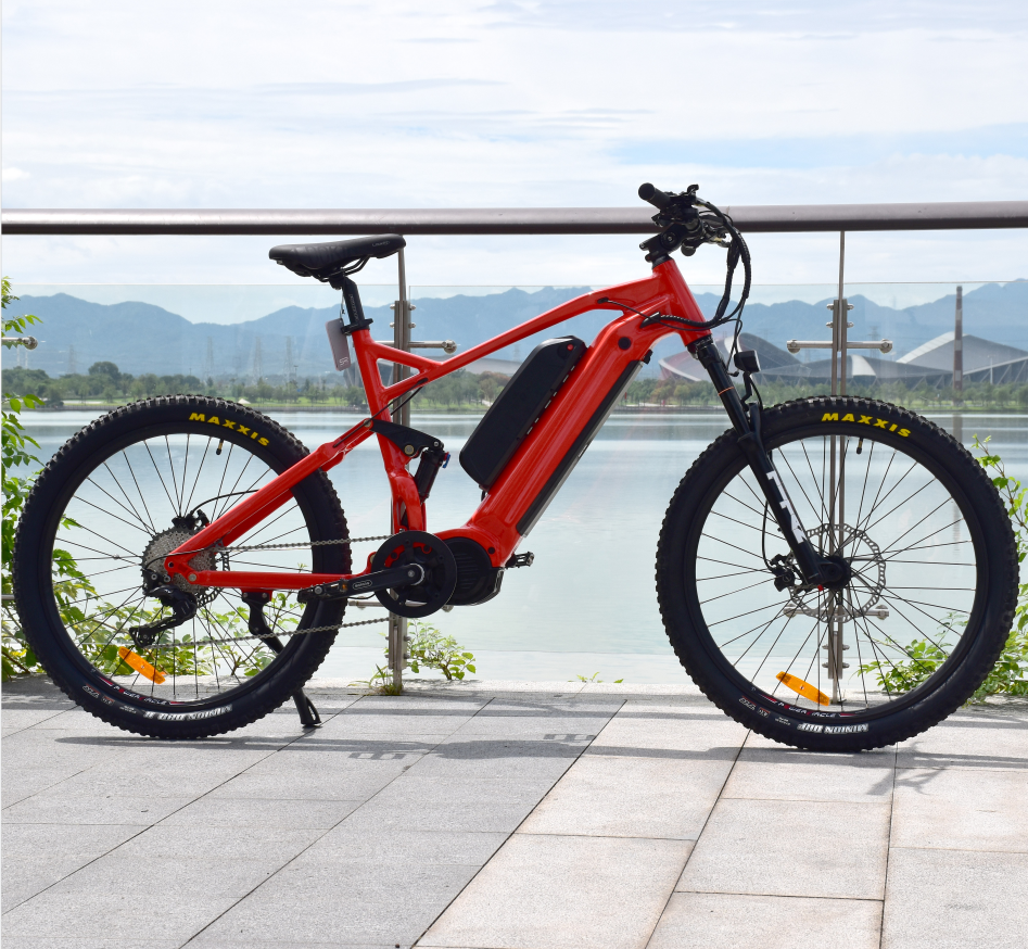 Dual Battery MTB 1000W Mid Drive Motor Bike leistungsstarkes Mountain Elektrofahrrad