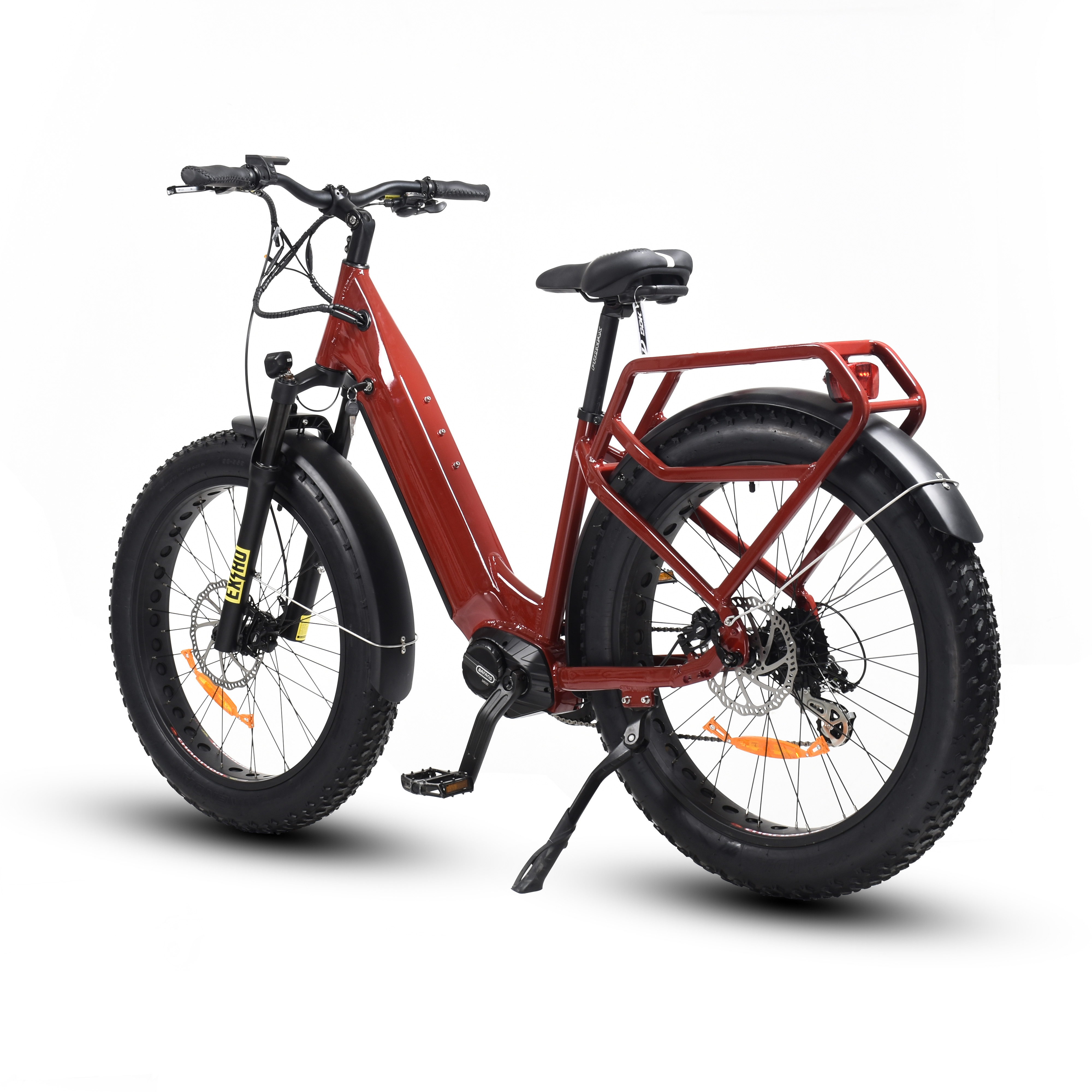 Step-Through-Bike-Elektro-26-Zoll-Fat-Reifen-Fahrrad Bafang 500W Mittelmotor-Elektrofahrrad 