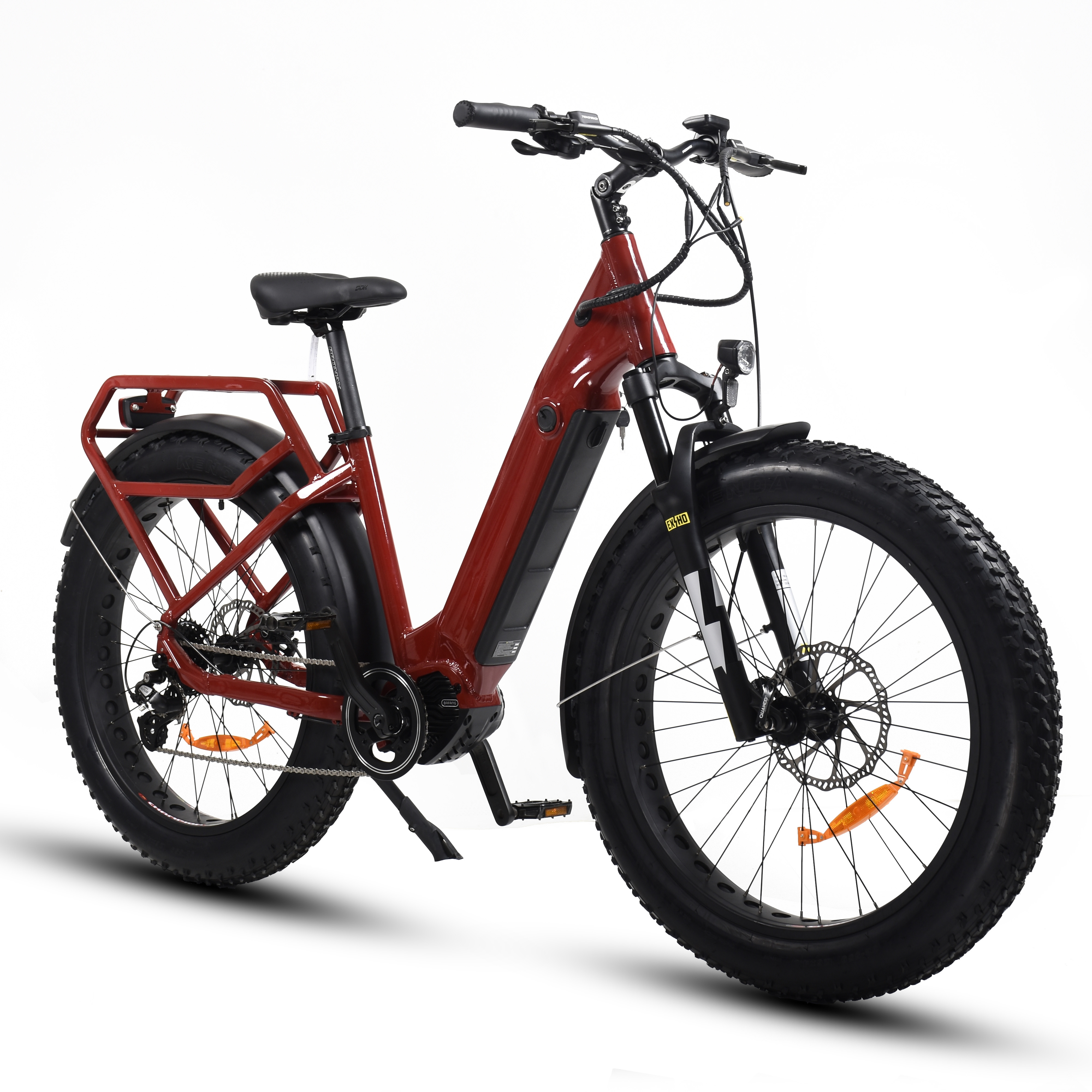 Step-Through-Bike-Elektro-26-Zoll-Fat-Reifen-Fahrrad Bafang 500W Mittelmotor-Elektrofahrrad 