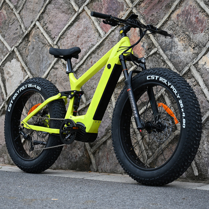 Kohlefaser-Elektrofahrrad 1000 W/1200 W Mid-Drive-Motorrad Truckrun Fat Tire Bike