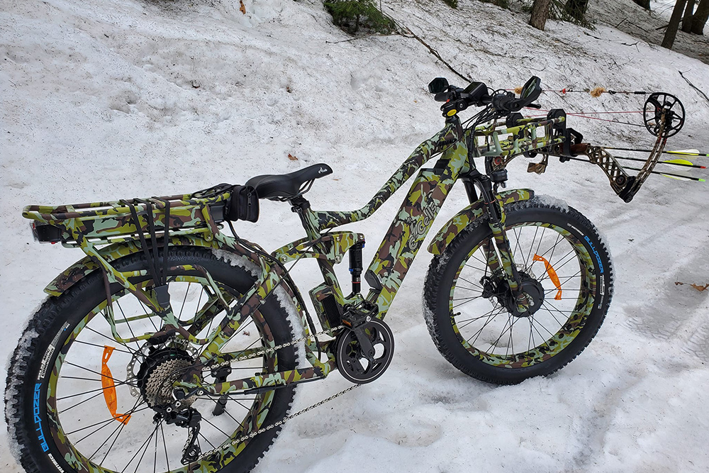 Zweirädriges Elektrofahrrad mit Doppelbatterie